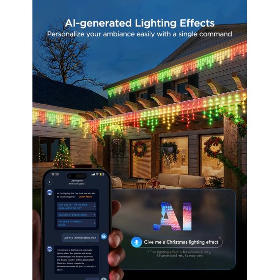 УЛИЧНАЯ ГИРЛЯНДА В ВИДЕ СОСУЛЕК GOVEE RGBIC ICICLE LIGTHS 10M