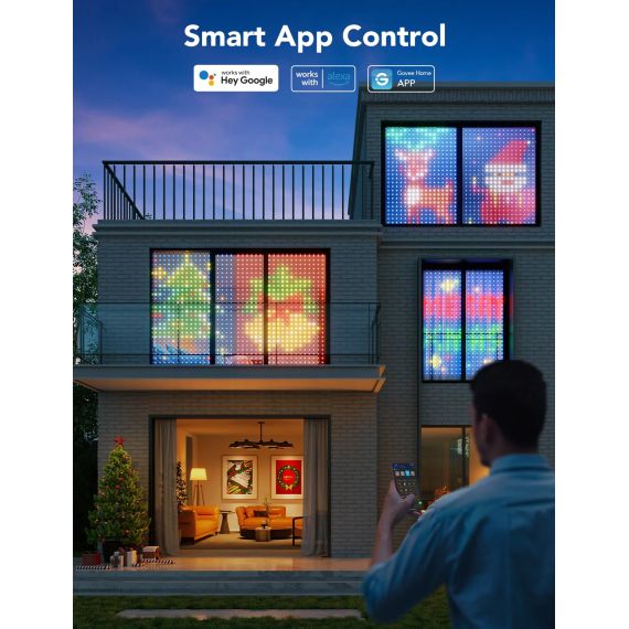 НАРУЖНЫЕ ЗАНАВЕСОЧНЫЕ СВЕТИЛЬНИКИ GOVEE RGBIC CURTAIN LIGHTS 1.5*2M