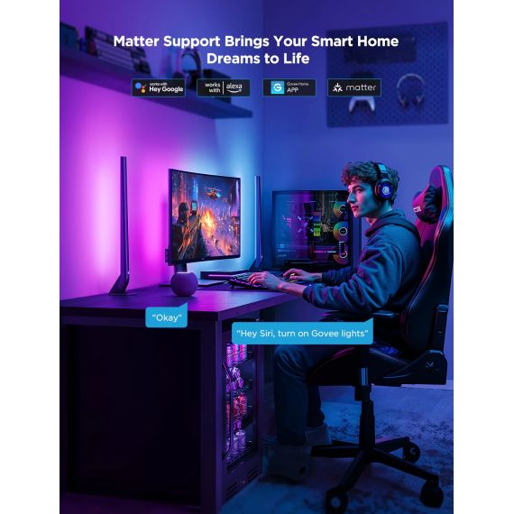 СВЕТОДИОДНАЯ ЛЕНТА ДЛЯ ТЕЛЕВИЗОРА GOVEE AI SYNC BOX 2 (55”-65”)