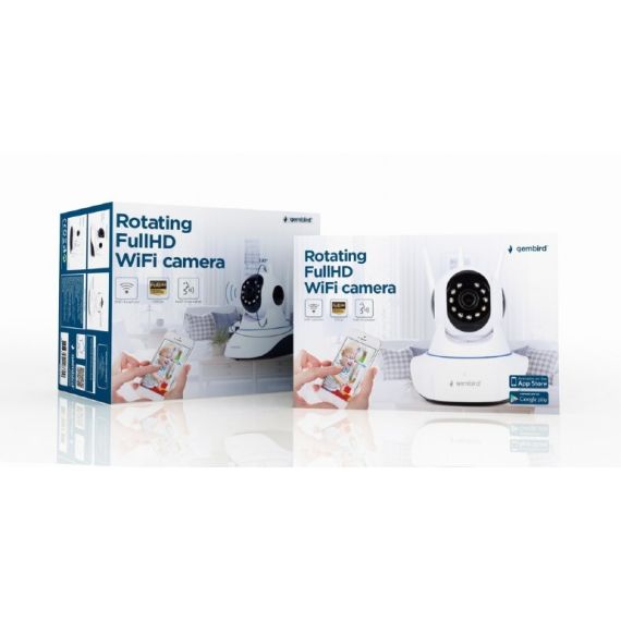 УМНАЯ ВРАЩАЮЩАЯСЯ WI-FI-КАМЕРА GEMBIRD TSL-CAM-WRHD-02/ 1080P / WI-FI / LAN