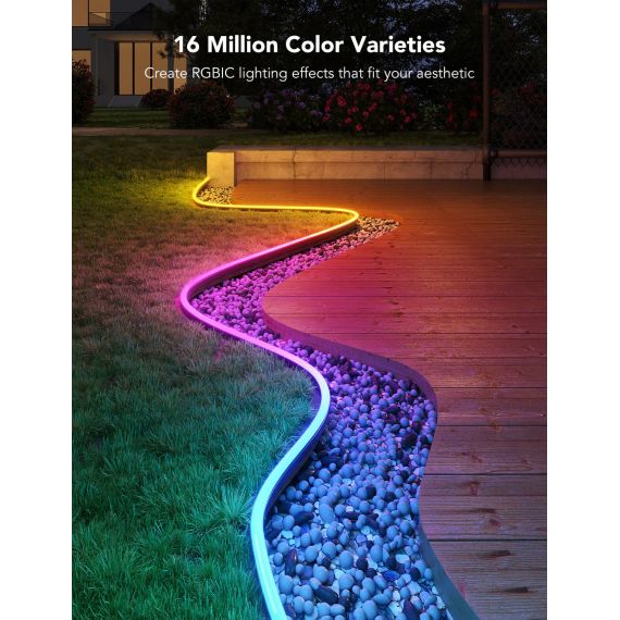 НАРУЖНЯЯ СВЕТОДИОДНАЯ ЛЕНТА GOVEE RGBIC OUTDOOR NEON STRIP LIGHTS 10M