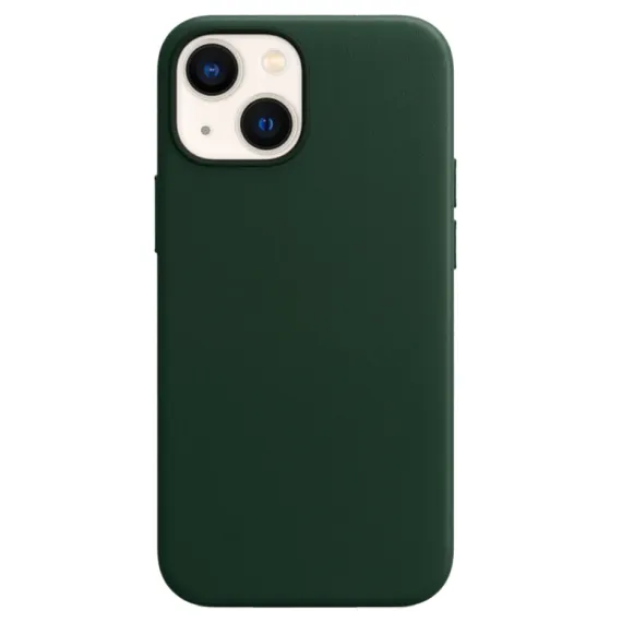 LEATHER CASE MAGSAFE DARK GREEN FOR IPHONE 12/12 PRO/12 PRO MAX