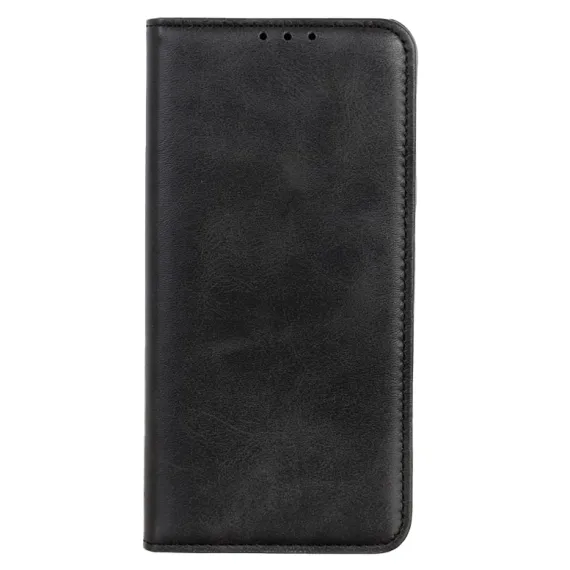 FLIP CASE SMOOTH/PLAIN LEATHER FOR POCO BLACK