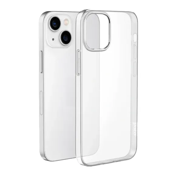 HOCO LIGHT SERIES TPU CASE FOR IP 15 PRO TRANSPARENT-BLACK