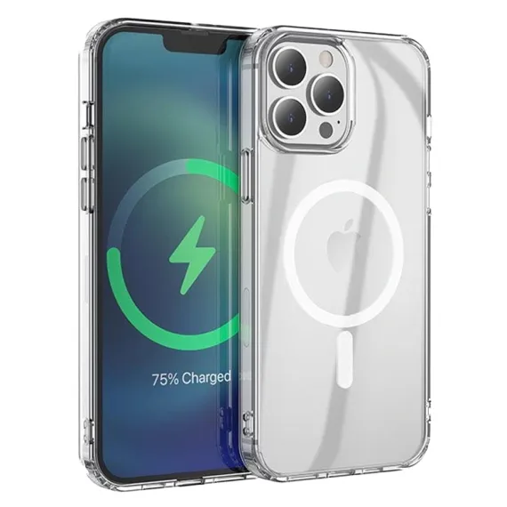 HOCO MAGNETIC SERIES AIRBAG ANTI-FALL PROTECTIVE SHELL FOR IPHONE 15 SERIES TRANSPARENT