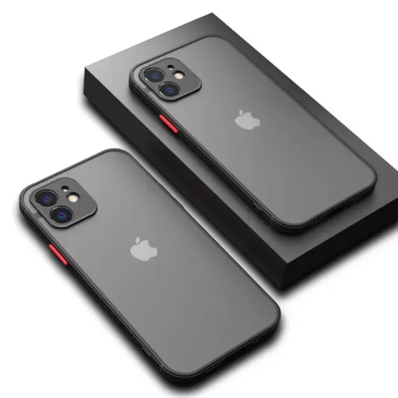 SHOCKPROOF ARMORED MATTE CASE BLACK FOR IPHONE 13 SERIES