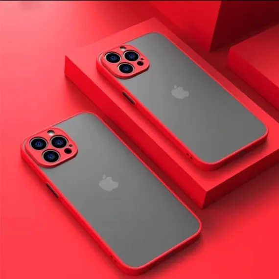 SHOCKPROOF ARMORED MATTE RED CASE FOR IPHONE 13 SERIES