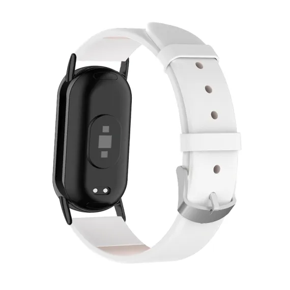 РЕМЕШОК XIAOMI STRAP LEATHER SMART BAND 8/9 WHITE