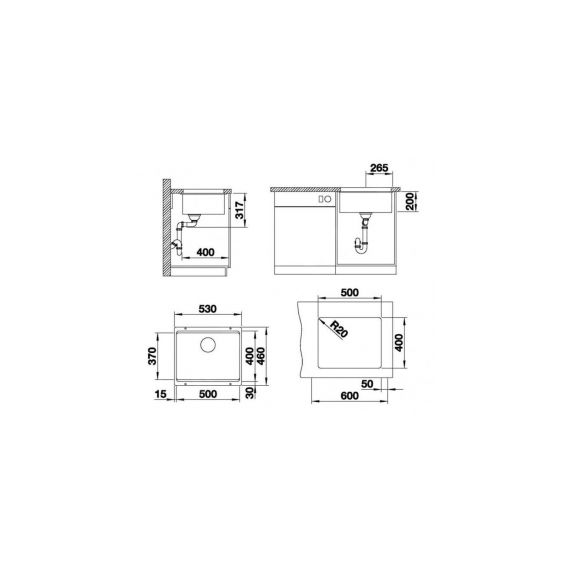 BLANCO ETAGON 500-U BLACK