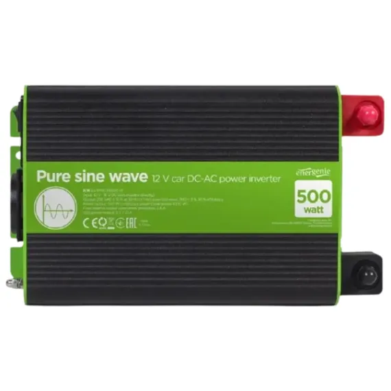 АВТОМОБИЛЬНЫЙ ИНВЕРТОР ENERGENIE EG-PWC-PS500-01, 500ВТ, РАЗНОЦВЕТНЫЙ