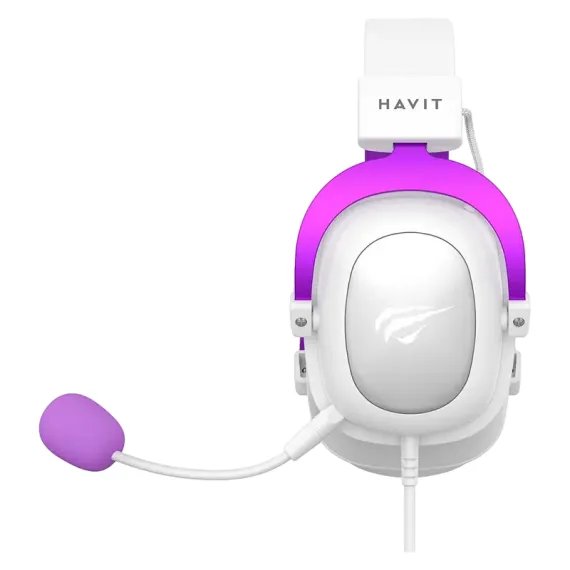 ИГРОВАЯ ГАРНИТУРА HAVIT H2002D, ПРОВОДНОЙ АНАЛОГОВЫЙ, БЕЛЫЙ КРАСНЫЙ