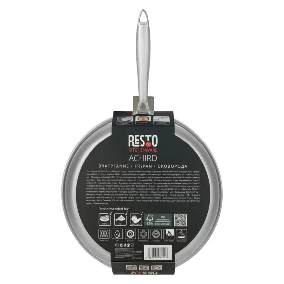 СКОВОРОДА RESTO 95348, 28СМ, НЕРЖАВЕЮЩАЯ СТАЛЬ