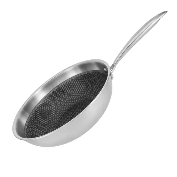 СКОВОРОДА WOK RESTO 95349, 28СМ, НЕРЖАВЕЮЩАЯ СТАЛЬ