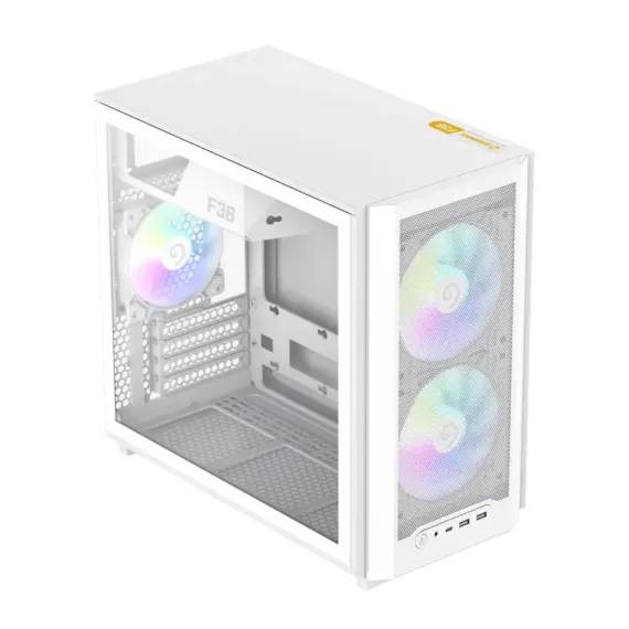 КОМПЬЮТЕРНЫЙ КОРПУС GAMEMAX F36 WH, MINI-TOWER, БЕЗ БЛОКА ПИТАНИЯ, БЕЛЫЙ