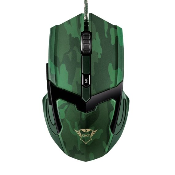 TRUST GAMING GXT 101D GAV MOUSE - JUNGLE CAMO, 600 - 4800 DPI, 6 BUTTON,
