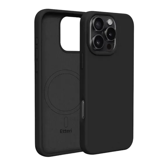 ЧЕХОЛ ETTERI SILICONE MAG CASE ДЛЯ IPHONE 16 PRO MAX, ЧЁРНЫЙ