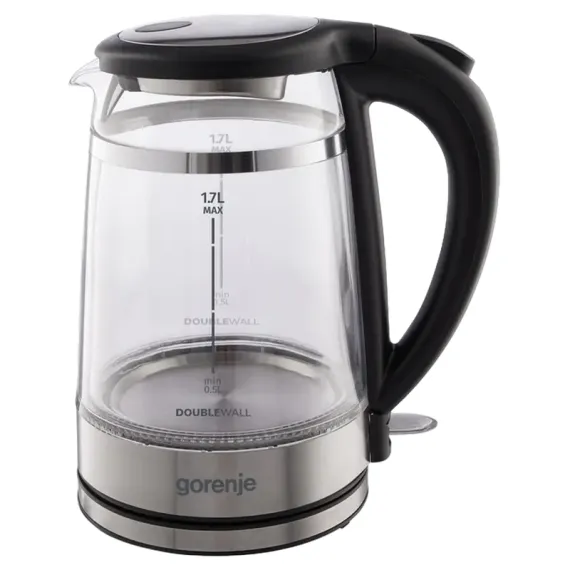 ЭЛЕКТРОЧАЙНИК GORENJE K17GDW, ЧЁРНЫЙ