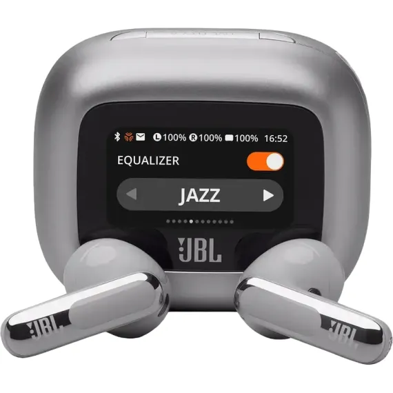 НАУШНИКИ JBL LIVE FLEX 3, СЕРЕБРИСТЫЙ
