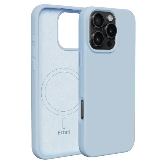 ЧЕХОЛ ETTERI SILICONE MAG CASE ДЛЯ IPHONE 16 PRO, ГОЛУБОЙ