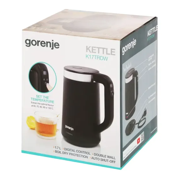 ЭЛЕКТРОЧАЙНИК GORENJE K17TRDW, ЧЁРНЫЙ