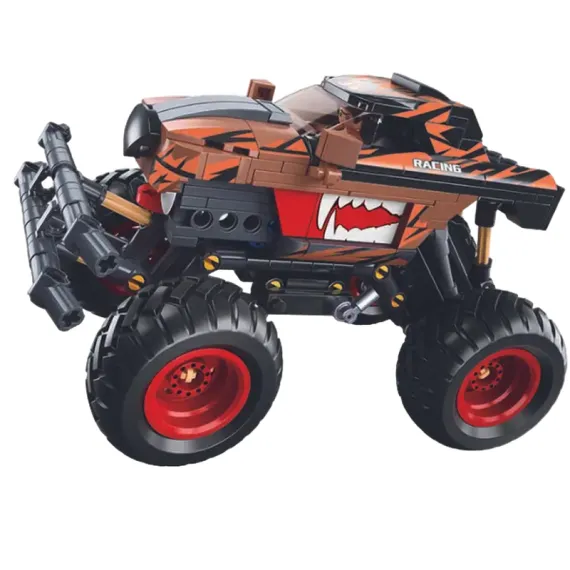 КОНСТРУКТОР SLUBAN B1158, 6 "MONSTER TRUCK", С ИНЕРЦИЕЙ, 6+, ОРАНЖЕВЫЙ | ЧЕРНЫЙ