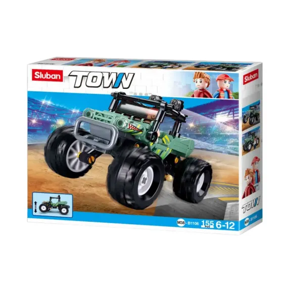 КОНСТРУКТОР SLUBAN B1106 "ЗЕЛЕНЫЙ ВНЕДОРОЖНИК", 6+