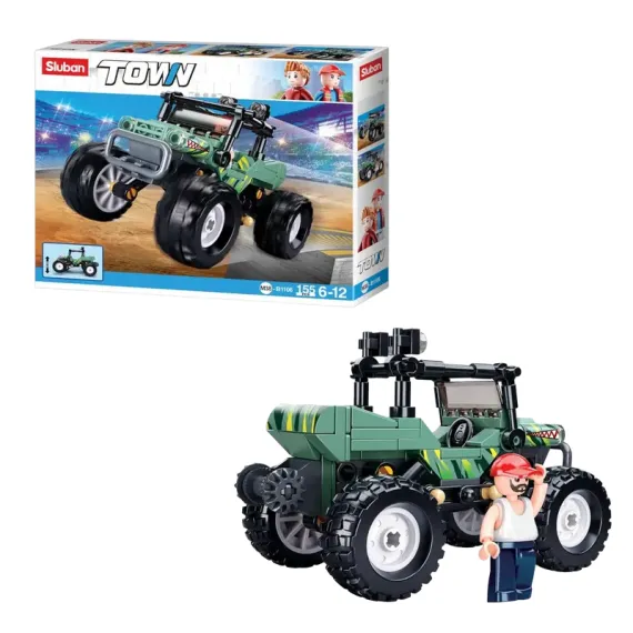 КОНСТРУКТОР SLUBAN B1106 "ЗЕЛЕНЫЙ ВНЕДОРОЖНИК", 6+