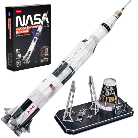ПАЗЛ 3D CUBICFUN "РАКЕТА АПОЛЛОН САТУРН V", 8+