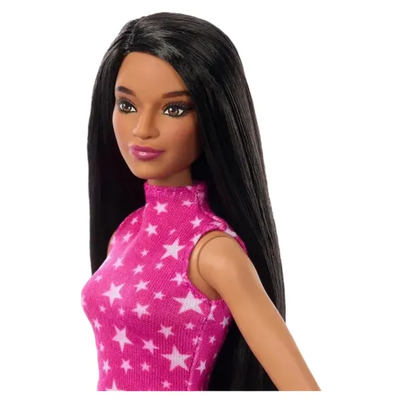 КУКЛА BARBIE "МОДНИЦА С ЧЕРНЫМИ ВОЛОСАМИ И ПЕРЕЛИВАЮЩЕЙСЯ ЮБКОЙ"