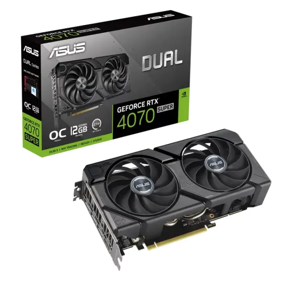 ВИДЕОКАРТА ASUS DUAL-RTX4070S-O12G-EVO, 12ГБ GDDR6X 192БИТ