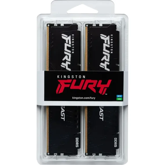 ОПЕРАТИВНАЯ ПАМЯТЬ KINGSTON FURY BEAST, DDR5 SDRAM, 6000 МГЦ, 16ГБ, KF560C30BBEK2-16