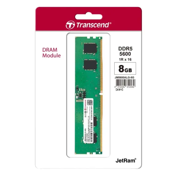 ОПЕРАТИВНАЯ ПАМЯТЬ TRANSCEND JETRAM, DDR5 SDRAM, 5600 МГЦ, 8ГБ, JM5600ALG-8G