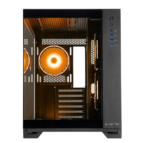 КОМПЬЮТЕРНЫЙ КОРПУС CHIEFTEC VISIO, MIDI-TOWER, БЕЗ БЛОКА ПИТАНИЯ, ЧЁРНЫЙ