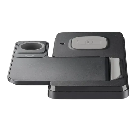 БЕСПРОВОДНАЯ ЗАРЯДКА CELLULARLINE TRIPLE STATION 3 IN 1, 15ВТ, ЧЁРНЫЙ