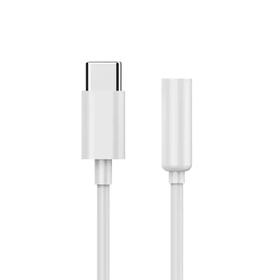 АУДИО АДАПТЕР CABLEXPERT A-CM-3.5F-01, USB TYPE-C (M) - 3.5MM 4-PIN (F), 0,01 М, БЕЛЫЙ
