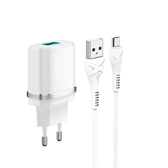 ЗАРЯДНОЕ УСТРОЙСТВО XPOWER CHARGER, 1USB, FAST CHARGE QC3.0, БЕЛЫЙ