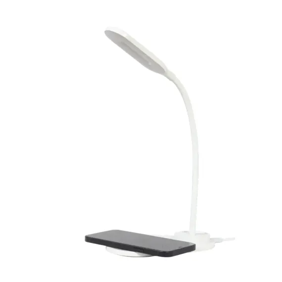 НАСТОЛЬНАЯ ЛАМПА GEMBIRD EYE LAMP С БЕСПРОВОДНОЙ ЗАРЯДКОЙ, БЕЛЫЙ