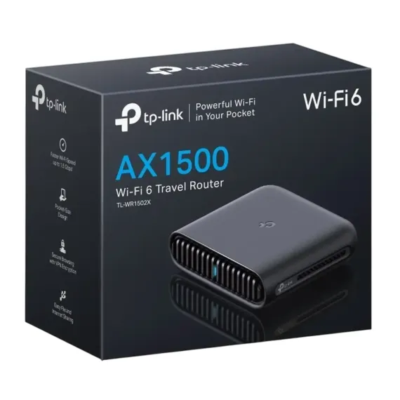 БЕСПРОВОДНОЙ МАРШРУТИЗАТОР TP-LINK TL-WR1502X, WI-FI, ЧЁРНЫЙ