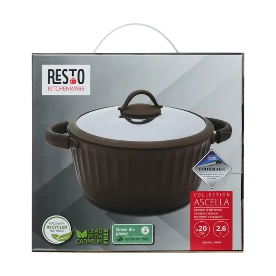 КАСТРЮЛЯ RESTO 94001, 2.6Л, КОРИЧНЕВЫЙ