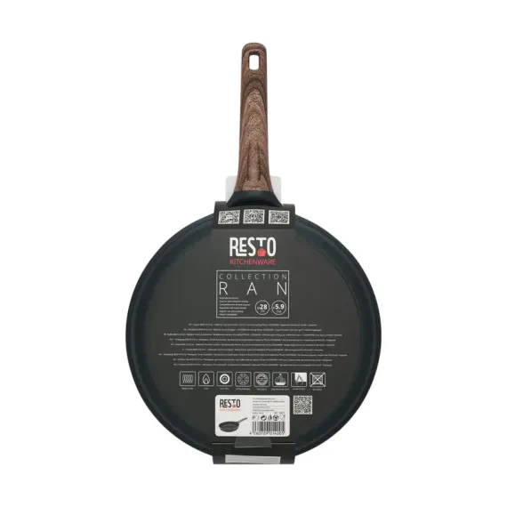 СКОВОРОДА RESTO 93911, 28СМ, ЧЁРНЫЙ