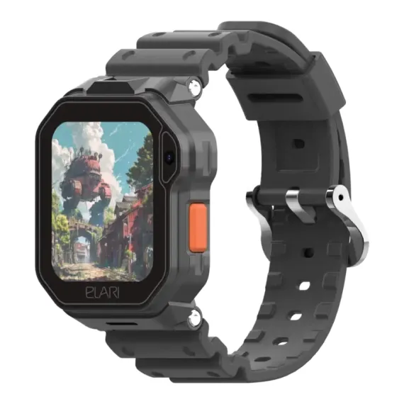 ДЕТСКИЕ ЧАСЫ ELARI KIDPHONE TECHNO 4G, 44ММ, ЧЁРНЫЙ