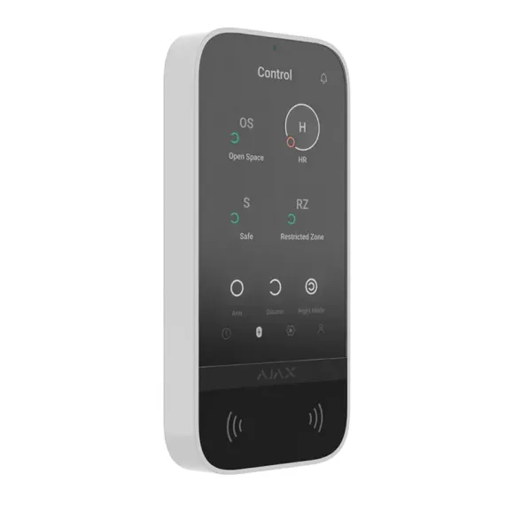 БЕСПРОВОДНАЯ СЕНСОРНАЯ КЛАВИАТУРА AJAX KEYPAD TOUCHSCREEN, БЕЛЫЙ