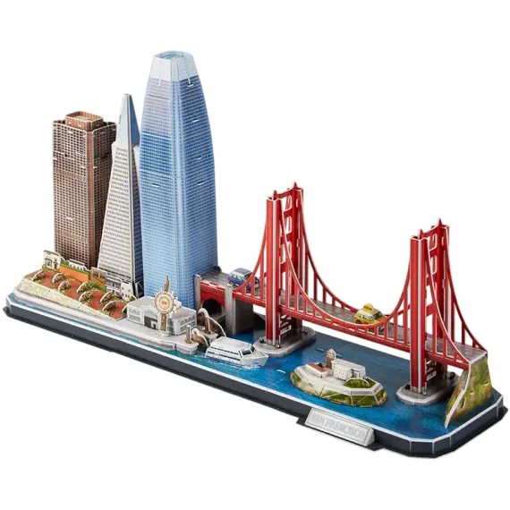 ПАЗЛ 3D CUBICFUN "САН-ФРАНЦИСКО" С LED ПОДСВЕТКОЙ, 8+