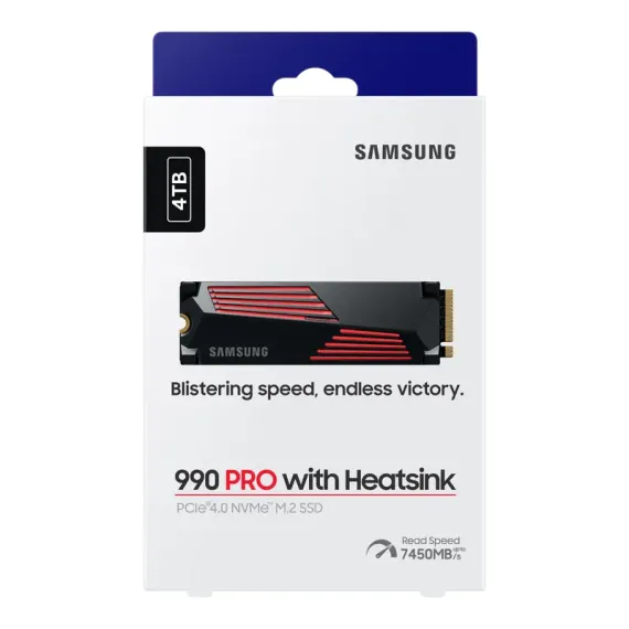 НАКОПИТЕЛЬ SSD SAMSUNG 990 PRO С РАДИАТОРОМ, 4000ГБ, MZ-V9P4T0GW