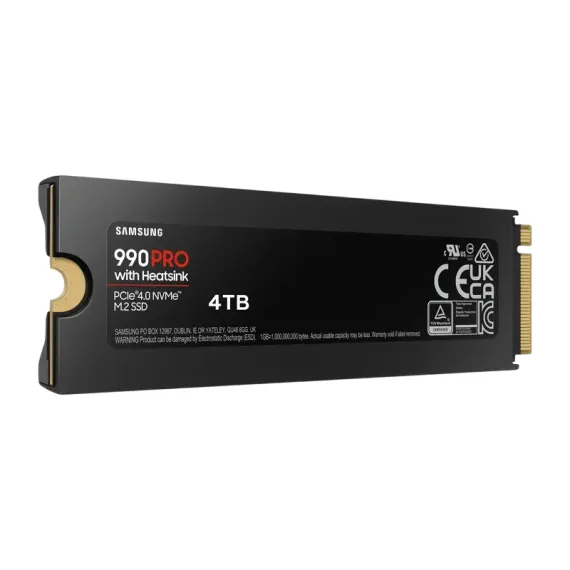 НАКОПИТЕЛЬ SSD SAMSUNG 990 PRO С РАДИАТОРОМ, 4000ГБ, MZ-V9P4T0GW