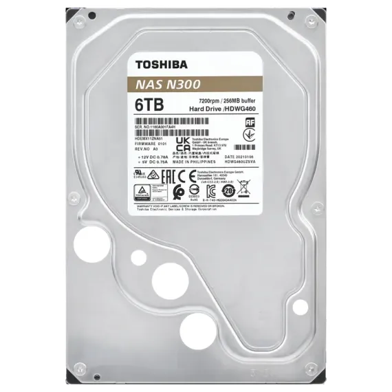 ЖЕСТКИЙ ДИСК TOSHIBA N300, 3.5", 6 ТБ