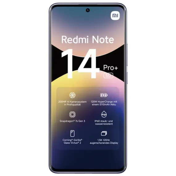 СМАРТФОН XIAOMI REDMI NOTE 14 PRO+, 12ГБ/512ГБ, LAVENDER PURPLE