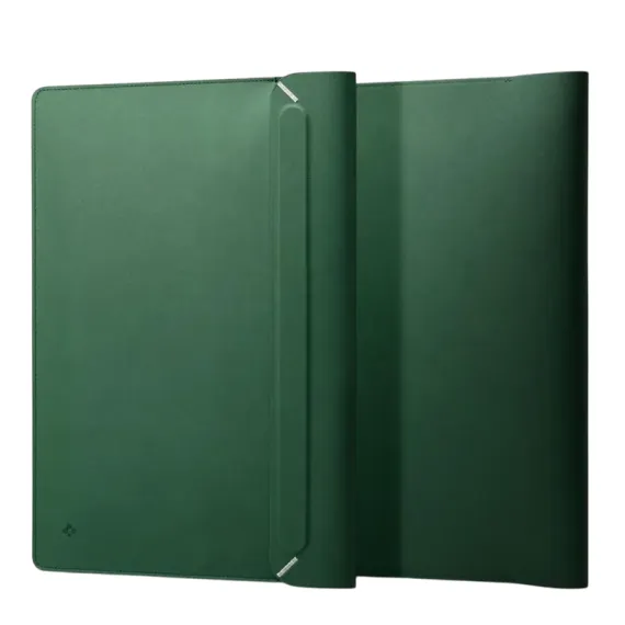 ФУТЛЯР ДЛЯ НОУТБУКА SPIGEN VALENTINUS 13-14", ИСКУССТВЕННАЯ КОЖА, JEJU GREEN
