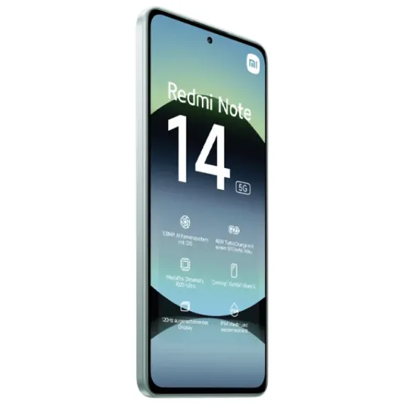 СМАРТФОН XIAOMI REDMI NOTE 14 5G, 6ГБ/128ГБ, КОРАЛЛОВО-ЗЕЛЕНЫЙ