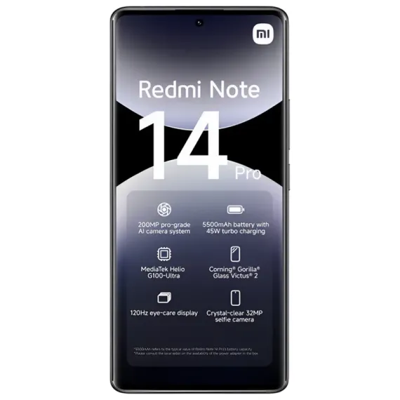 СМАРТФОН XIAOMI REDMI NOTE 14 PRO 4G, 8ГБ/256ГБ, MIDNIGHT BLACK